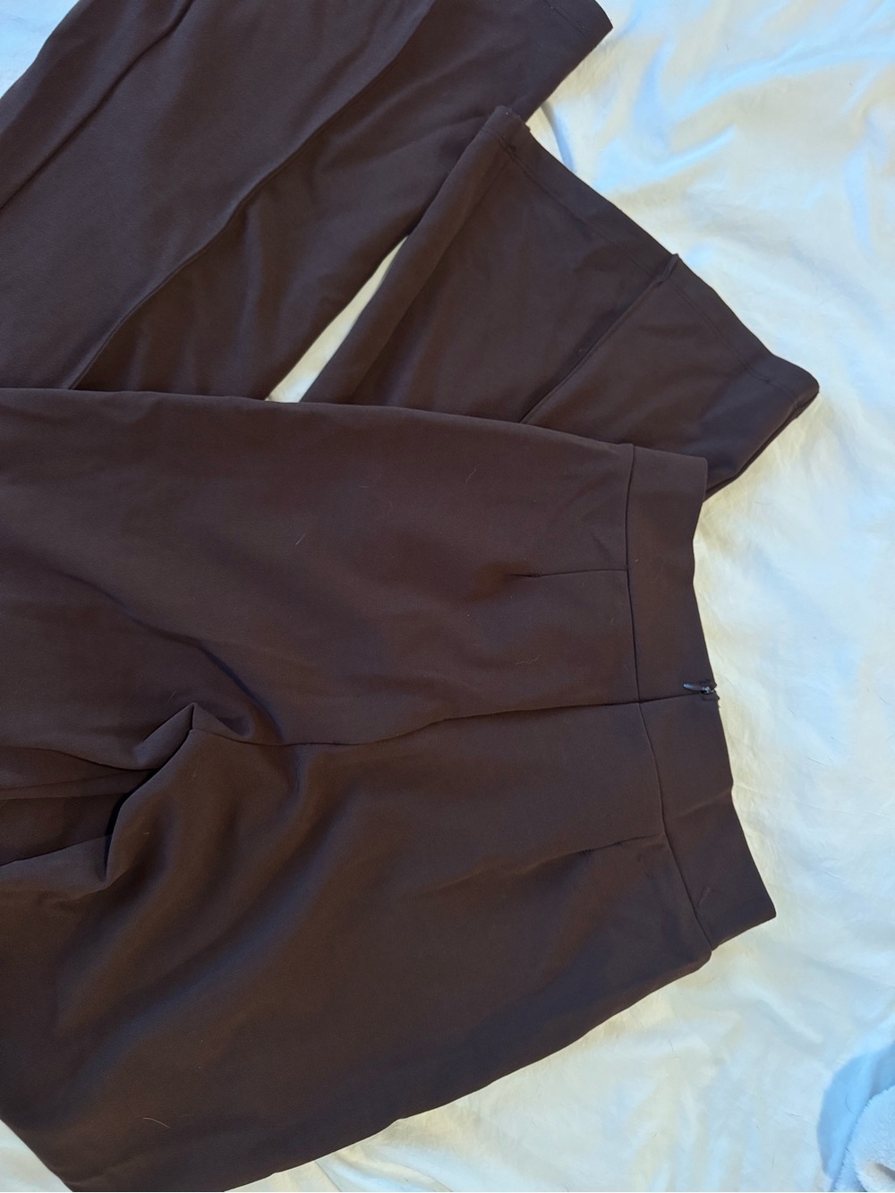 Women's Brown Trousers Straight Leg Dress Pants - Picture 2 of 2